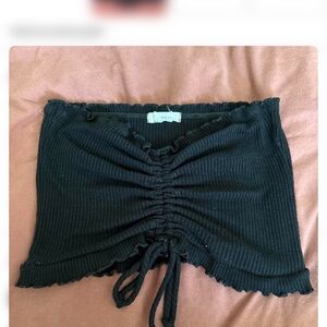 Black Ruched Women's Top